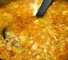 Got a couple of leftover pork chops in the fridge after last night's dinner? Left Over Roast Pork And Cabbage Soup Recipe Recipezazz Com