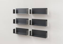 Floating wall shelves shelf storage wood display bookcase unit home decoration. Floating Shelves Gray Us 45 Cm Set Of 6