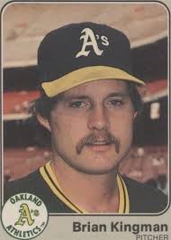 1982 Fleer Test Blank Back Brian Kingman Proof Promo Baseball Card Set A's 