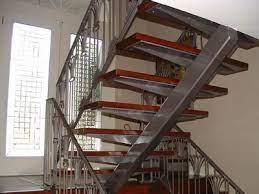 Interior Steel Staircases For Residences Steel Interior Stair Using Tube Stringers Stairs Metal Stairs Stairs Design