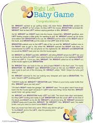 Pass the parcel printable rhymes in pink. Left Right Baby Shower Game Free Printable Baby Viewer