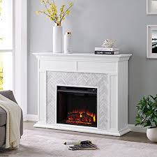 .with electric fireplace and have not got one.i think the sei narita media console with electric this classicflame simmons 60 inch electric fireplace tv stand has many features of media console. Sei Furniture Torlington Tiled Electric Fireplace White Gray Marble Pricepulse