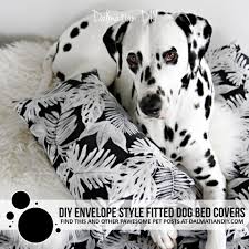 Discard the top half of the suitcase. Diy Fitted Envelope Style Rear Closure Dog Bed Covers Dalmatian Diy