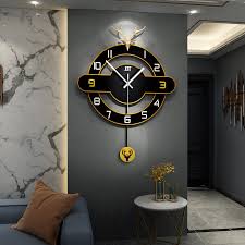 Furthermore, the clock has an extremely simplistic but aesthetic style time display. Nordic Style Decorative Clock Lamp Luxury Living Room Wall Clock Home Fashion Modern Wall Clock Digital Wall Clock Wall Clocks Aliexpress