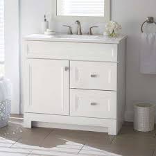 36 Inch Vanities Bathroom Vanities Bath The Home Depot In 2020 White Vanity Bathroom Bathroom Vanity Tops White Sink