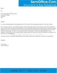 Brief description of invitation letter for retirement dinner party: Sample Invitation Semioffice Com Page 2