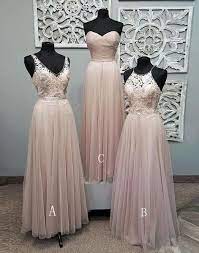 Mismatched Pale Blush Pink Lace Custom Bridesmaid Dresses Cheap Uniqu Sposadresses Long Bridesmaid Gowns Lace Bridesmaid Dresses Prom Dresses Long