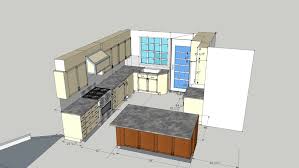 kitchen plan open layout with cabinets