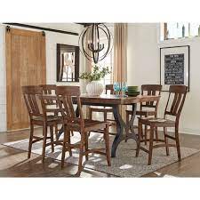 Old brick dining room sets. District 7 Pc Pub Dining Set By Intercon Pdt7pcp Old Brick Furniture Mattress Co