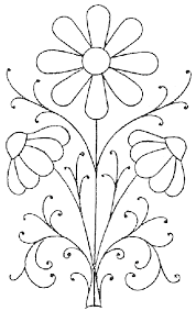 Trace around the outline of the pattern piece. Embroidery Pattern Pretty Daisies Needlenthread Com