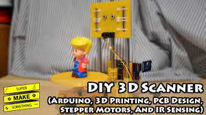 Allesandro is a mechanical engineer, holding a ph.d. Diy 3d Scanner Arduino 3d Printing Pcb Design Stepper Motors Ir Sensing Super Make Something Youtube