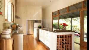 small kitchen island with wine storage