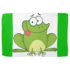Frog Hanging Its Tongue Out Kitchen Towel Zazzle Com Kitchen Towels Frog Towel