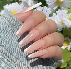 Some technicians in this area even offer innovative nail services like keratin treatments and stock contemporary color kits to add fresh, new color choices to the game. Side Line French Acrylic Nails Long Acrylic Nails Coffin Fire Nails