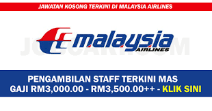 Malaysia airlines has its headquarters and registered office on the first floor of administration building, south support zone at kuala lumpur international airport, sepang. Jawatan Kosong Terkini Di Malaysia Airlines Gaji Rm3 000 00 Rm3 500 00 Jobcari Com Jawatan Kosong Terkini