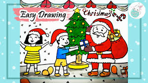 There's room for photos, your names, and a holiday greeting. Easy Christmas Festival Drawing Kids Receiving Gifts From Santa Claus Drawing For Beginners Youtube