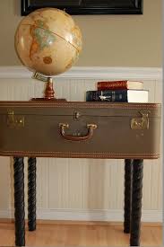 Re Purposed Vintage Suitcase Table Vintage Suitcase Table Old Suitcases Suitcase Table