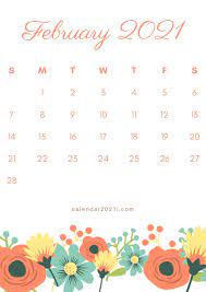 These free march calendars are.pdf files that download and print on almost any printer. February 2021 Floral Calendar Printable Theme Diy Template For Decoration Beautiful Th In 2021 Free Printable Calendar Templates Calendar Printables Calendar Wallpaper