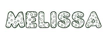 Download and print these bubble letters coloring pages for free. Coloring Page First Name Melissa