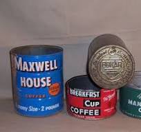 4 Vintage Coffee Metal Tin Cans Thomson & Taylor McLaughlin's Maxwell Bokar  | eBay