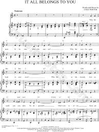 Cole Porter It All Belongs To You Sheet Music In C Major Download Print Sku Mn0038898