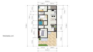 Desain rumah minimalis berbentuk l ini dapat menjadi salah satu rumah idaman kita, kita dapat membuat 2 pintu masuk. Desain Rumah Minimalis 6 X 15 M Dengan 3 Kamar Tidur Dan Desain Interior Terbaru Dan Nyaman Helloshabby Com Interior And Exterior Solutions