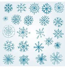 Hand Drawn Snowflakes Vector Image On Vectorstock Snowflakes Drawing Snowflakes Christmas Doodles