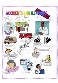This illnesses vocabulary list includes common aches and pains we feel in our bodies. Accidents And Illness Esl Worksheet By Greek Professor