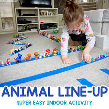 Visual activity mainly involves the eye movement abilities. Animal Line Up A Quick And Easy Activity From Busy Toddler