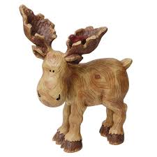 Centerpiece Mommy Moose Statue Garden Statues Moose Decor