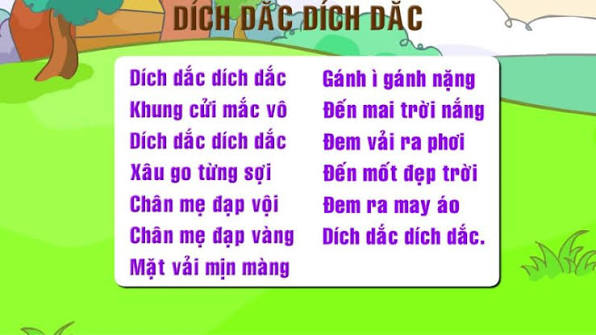 CÁC BÀI ĐỒNG DAO CHO TRẺ MẦM NON