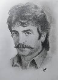 Sam Elliott! Colored BY my friend Jamie Pottier.. Crazy art  pencils...Google image search