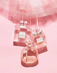 Advertising concept for women's perfumes. Bubblegum Princess Pink Perfume Perfume Luxury Fragrance