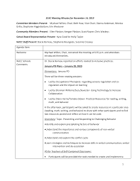 1 SEAC Meeting Minutes for November 14, 2019 Committee Members Present:  Mychael Willon, Chair; Beth Haw, Vice-Chair; Dianna Ande