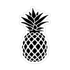Pineapple Sticker By Rosiesokoll Pineapple Sticker Black And White Stickers White Stickers
