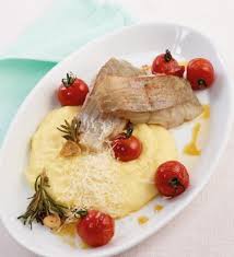 Seelachs Mit Polenta Rezept Polenta Lebensmittel Essen Rezepte