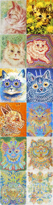 Louis Wain S Descent Into Schizophrenia Schizophrenia Art Louis Wain Cats Cat Painting