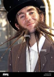 A contestant in The British Beard and Moustache Championship,held in the  Corn Exchange,Brighton,England in 2012 Stock Photo