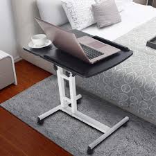 Buy computer table online from pepperfry. Laptop Desk Fzitimx Mobile Laptop Computer Desk Cart Height Adjustable Laptop Desk With Wheels Portable Desk Standing Table With Side Basket For Home Office Black Buy Online In Dominica At Dominica Desertcart Com Productid