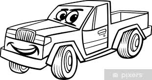 Best time to buy a new car audi cars price in india new models 2018 523 x 730 jpg pixel. Fotobehang Pickup Auto Cartoon Kleurplaat Pixers We Leven Om Te Veranderen