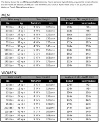 nordic ski size chart best picture of chart anyimage org