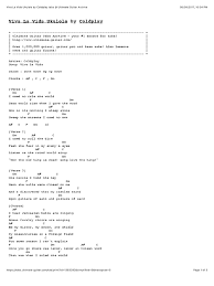 Yo solía gobernar el mundo, los mares se alzaban cuando yo lo ordenaba, ahora en la mañana yo barro solo, barro. Ukulele Coldplay Viva La Vida Song Structure Vocal Music