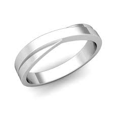 Infinity Wedding Band In 14k Gold Mens Comfort Fit Ring 4mm Infinity Wedding Band Mens Wedding Bands Platinum Mens White Gold Rings