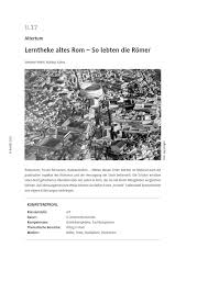 Die römer waren in der antike rund 350 jahre im wiener raum. Altertum Lerntheke Altes Rom