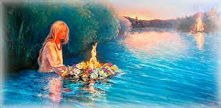 Еще верили, что с 6 на 7 июля разгуливает нечистая сила. Na Ivana Kupala Letnie Kartinki Gifka 5156