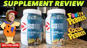 Fruity Cocoa Pebbles Protein Powder Review Dymatize Iso 100 Whey Protein Review Unboxing Youtube