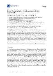 Pdf Spray Characteristics Of Alternative Aviation Fuel Blends