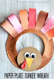 Paper Plate Thanksgiving Turkey Wreath Thanksgiving Crafts For Kids Thanksgiving Kids Preschool Crafts
