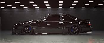 Burgundy fox body mustang 5.0. Ford Mustang Fox Body Big Black Gets Sleek Widebody Look In Quick Rendering Autoevolution