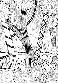 Start by scrolling to the bottom of the post, under the terms of use, and click on the text link that says >> download <<. Zentangle Coloring Pages For Adults Coloring Page Adults Forest Zentangle Rachel Jungle Coloring Pages Forest Coloring Pages Forest Coloring Book